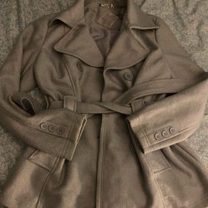 Lavender belted pea coat